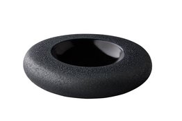 Bord donut 22 cm Vulcano zwart Raw by Kevala