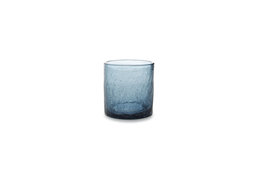 Glas 22 cl blauw Crackle