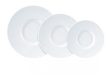 Bord Rond Met Extra Brede Rand 23 Cm Porcelite porcelite kopen in de aanbieding